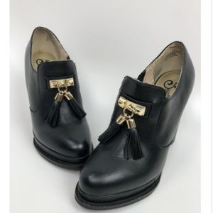 Seychelles Hijinks Black leather Bootie Loafer 6.5